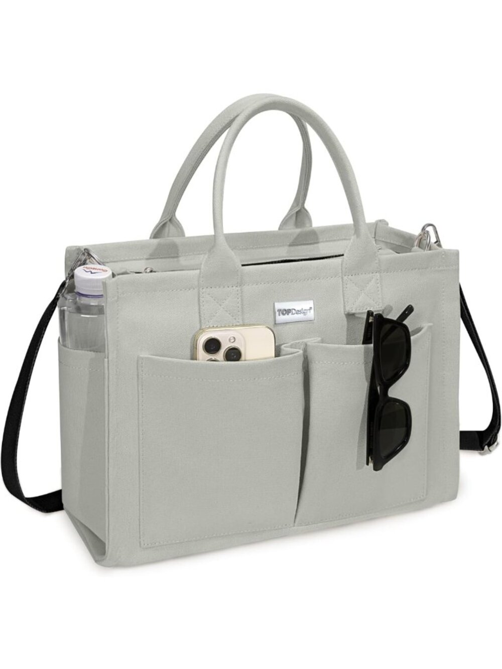 Heavy-Duty Canvas Tote Bag for Women | Adjustable Crossbody/Shoulder Bag | 9